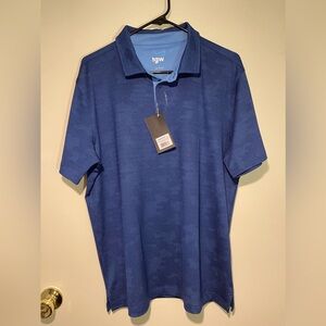 TGW men’s golf shirt large blue subtle camo NWT